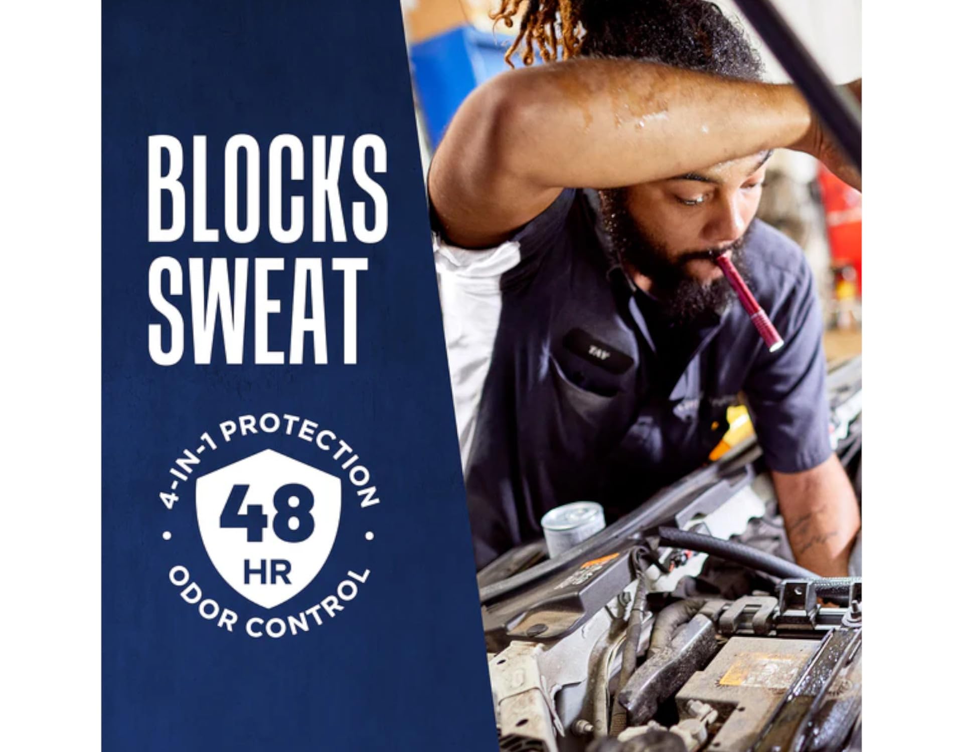 Right Guard placed in gym bag illustrating portability and on-the-go use