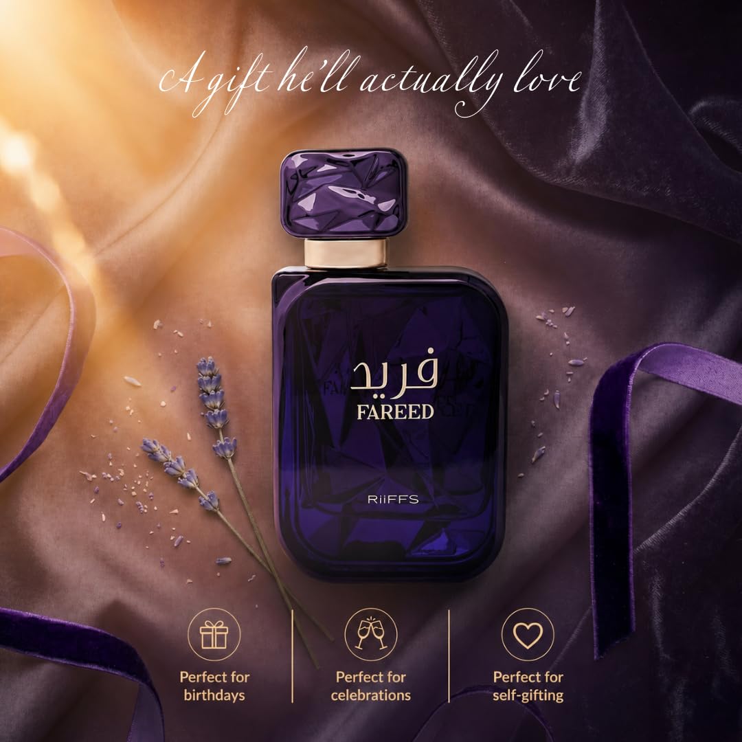 RiiFFS PERFUMS Fareed boxed packaging conveying a gift-ready, luxurious look