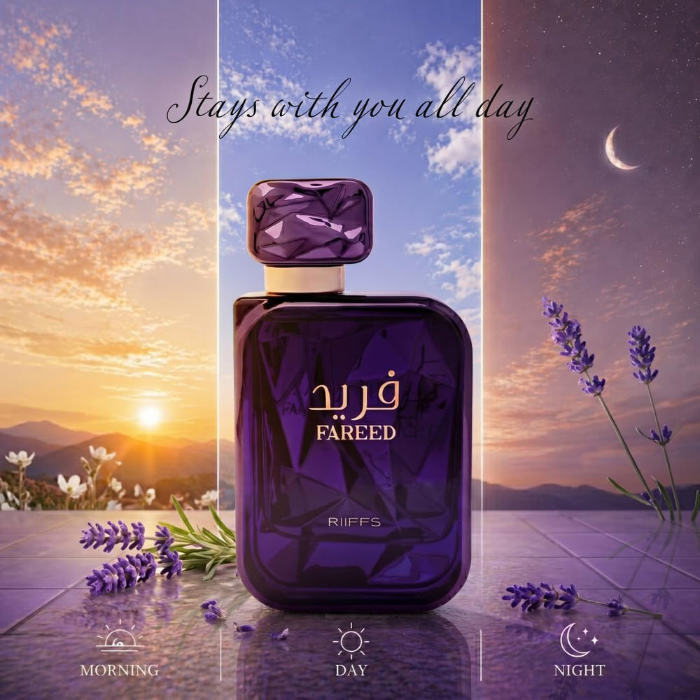 RiiFFS PERFUMS Fareed mist texture close-up showing fine, long-lasting diffusion