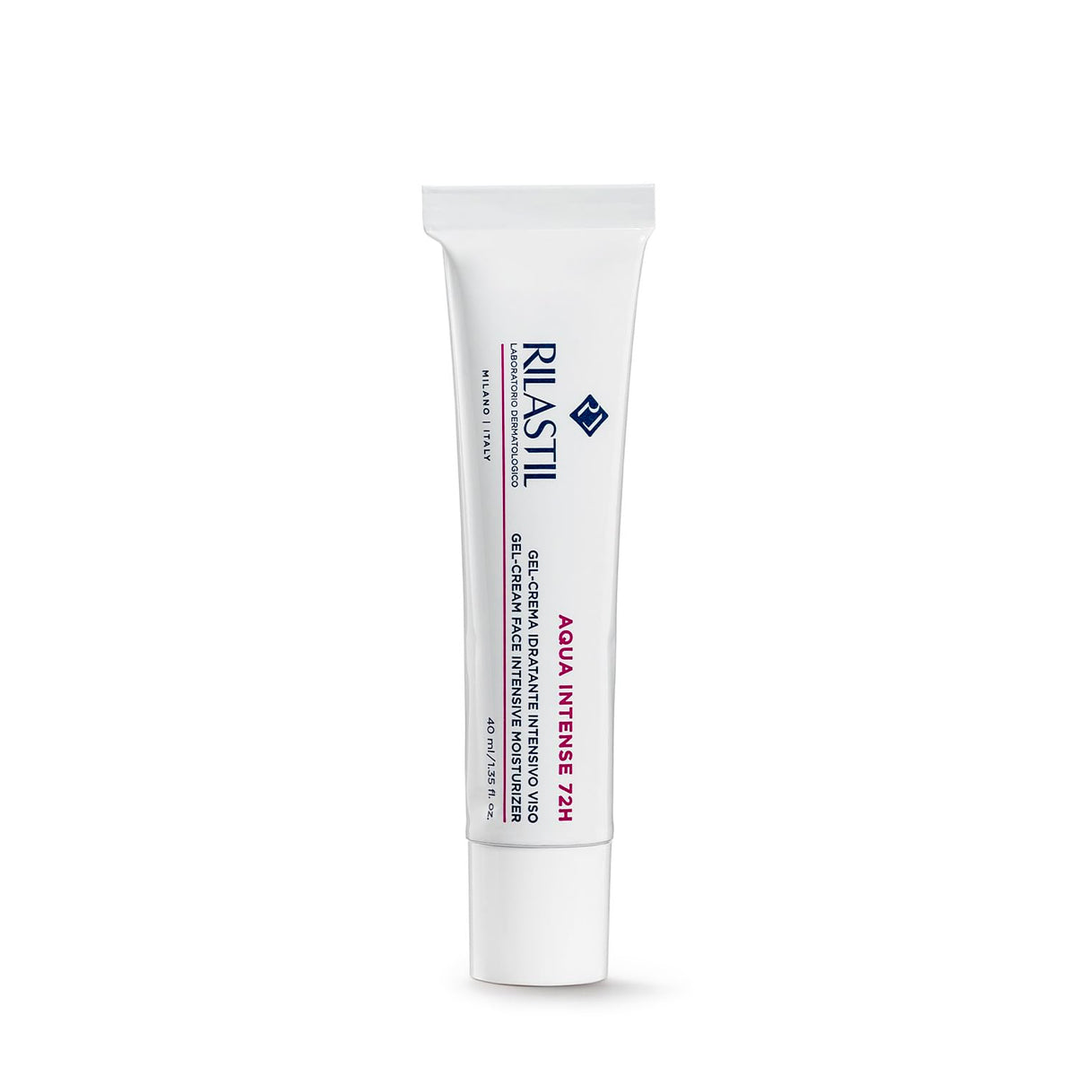 Rilastil front packaging showing 40ml tube and branding for clear product identification and trust