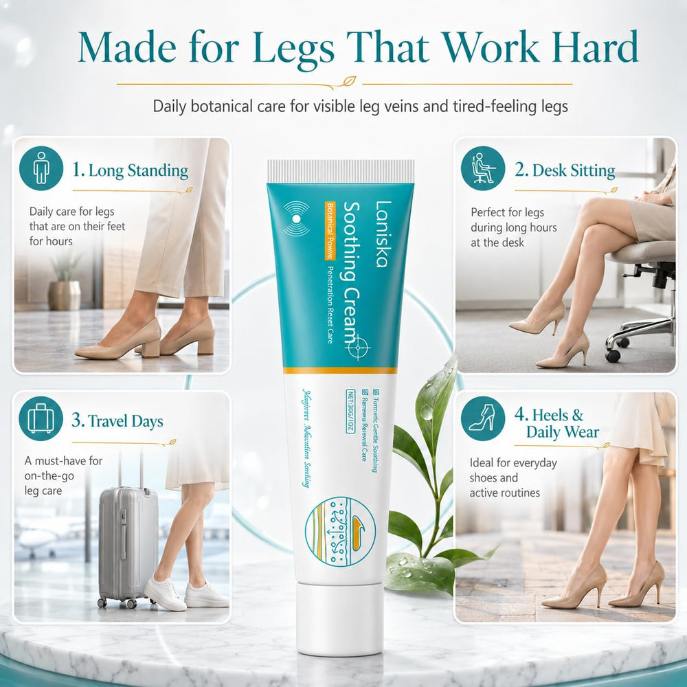 Rinready Laniska after application showing smoother legs and hydrated skin appearance