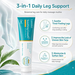 Rinready Laniska being massaged onto calf to show soothing application and comfort