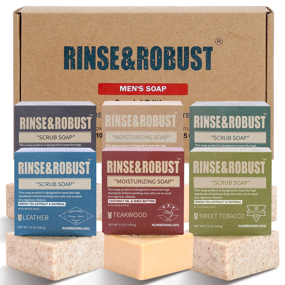 Rinse & Robust front packaging showing set and handcrafted design for gift appeal