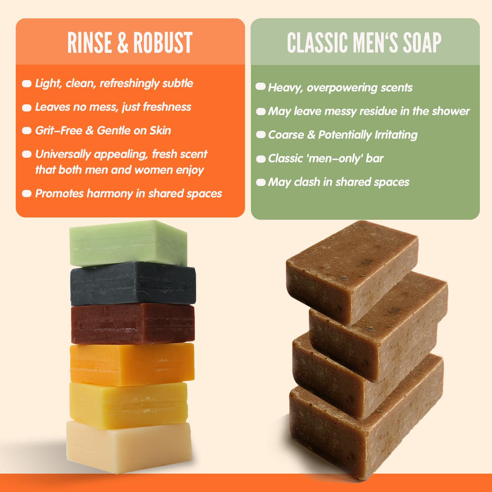 Rinse & Robust label ingredients view highlighting natural elements and ingredient clarity