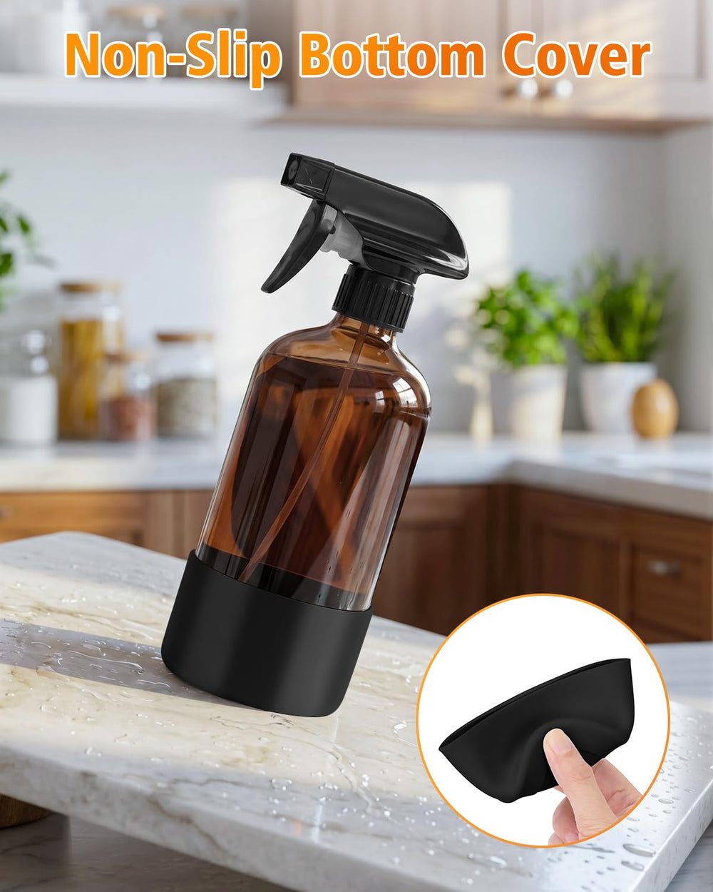 Rionisor bottle spraying steady stream for cleaning tasks with strong reach