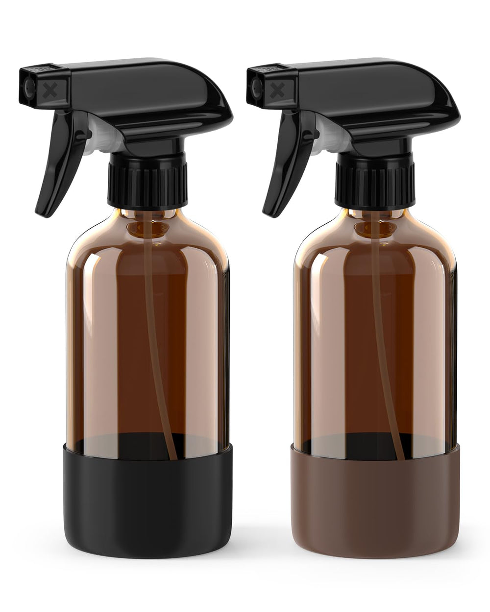 Rionisor amber glass front packaging showing two 8 oz bottles and caps, durable storage benefit