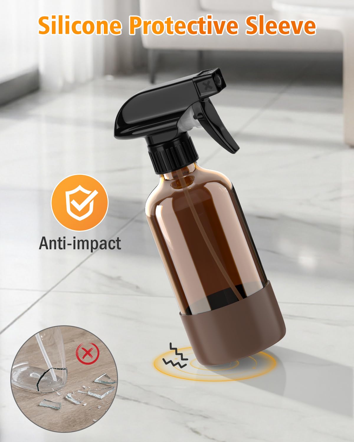 Rionisor bottle in hand demonstrating 8 oz scale and comfortable ergonomic trigger