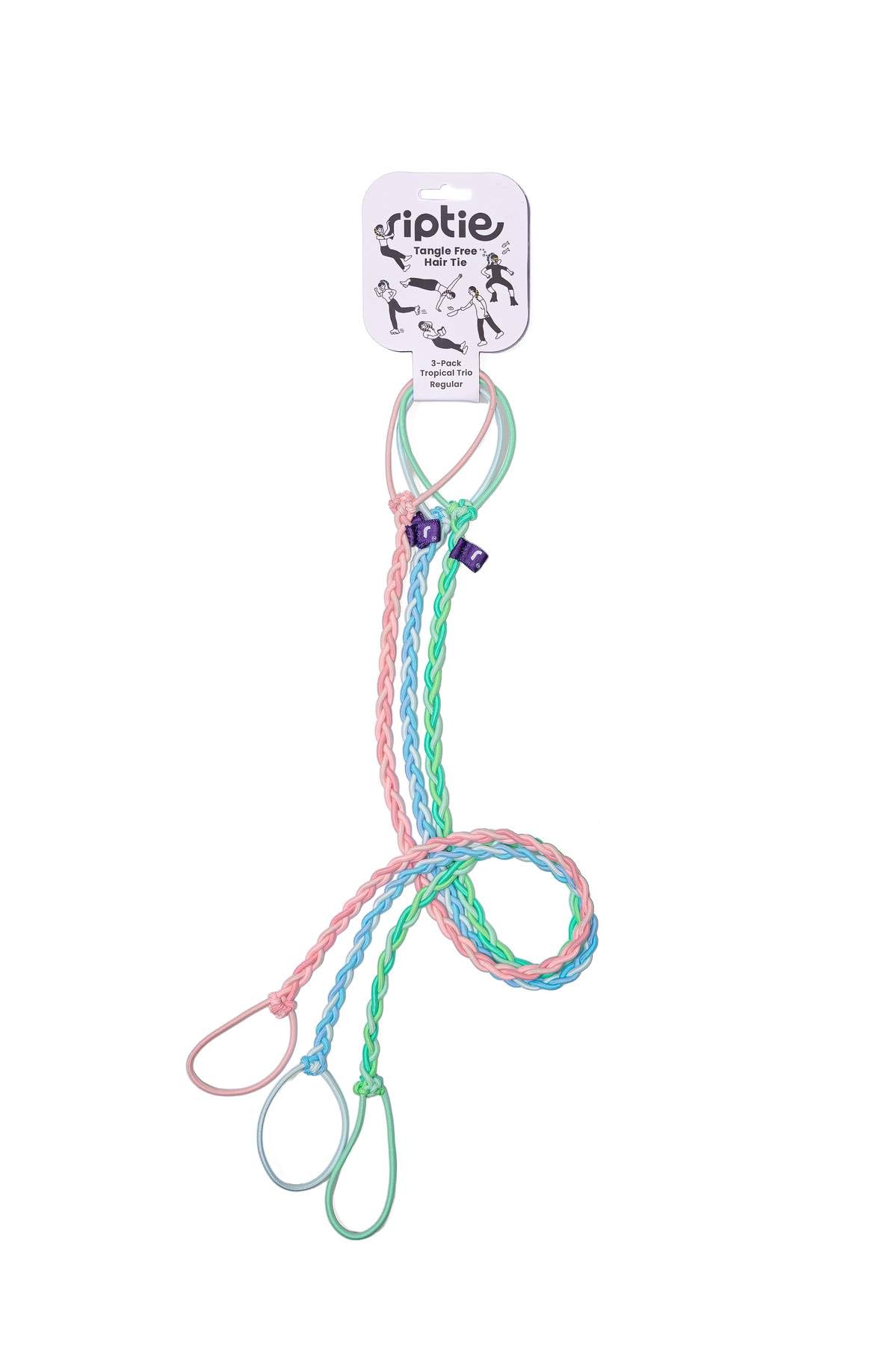 Rip Tie front packaging showing tropical colors and benefits
