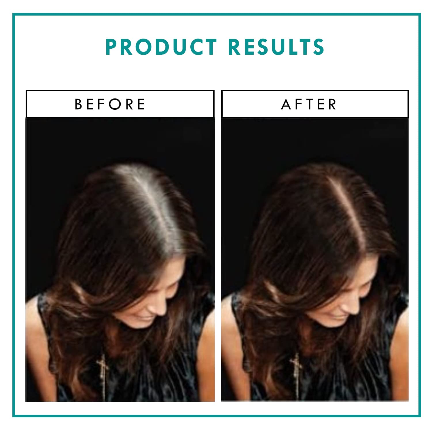 Rita Hazan application in hand showing quick root touch-up benefit on the go