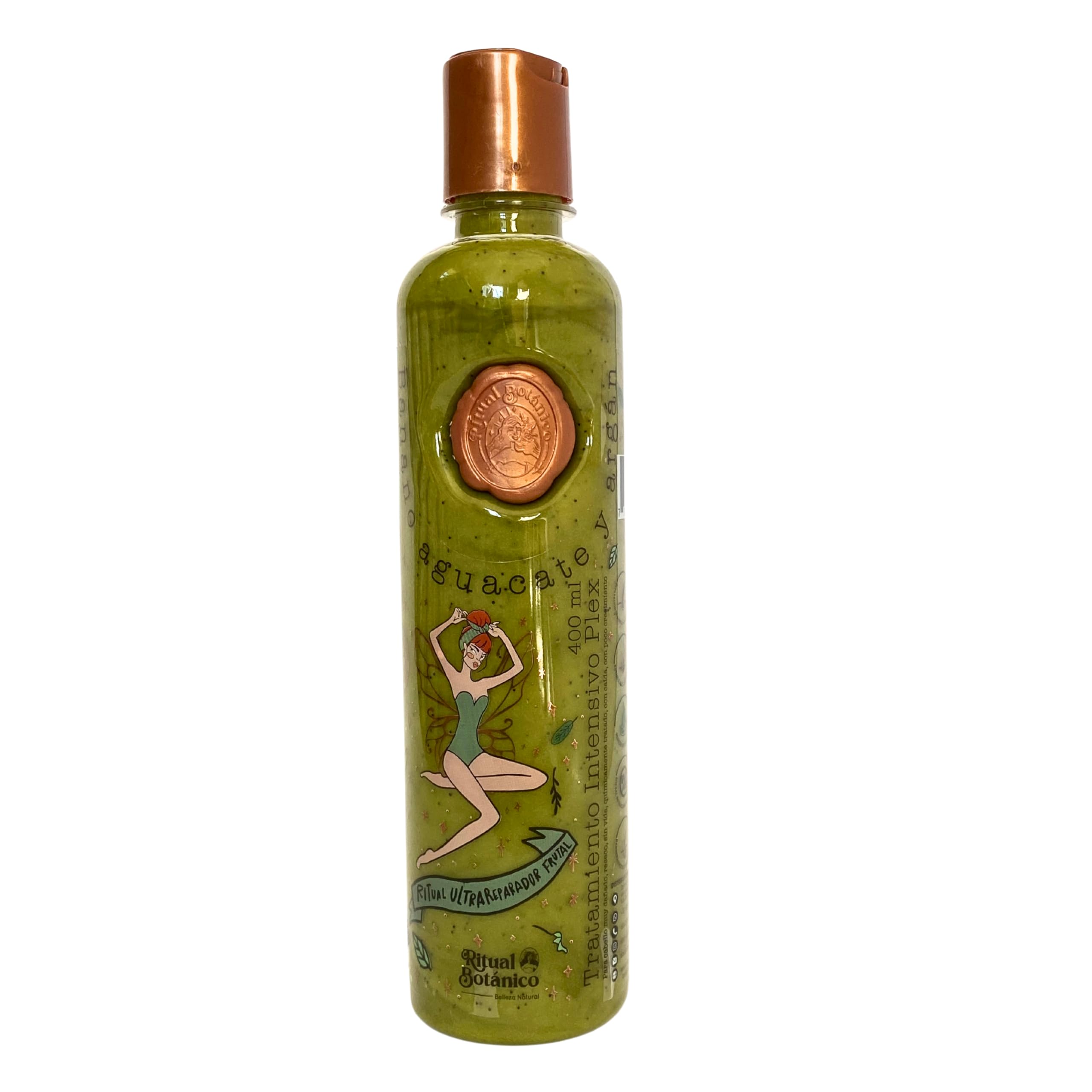 Ritual Botanico front label showing 400 ml bottle and natural ingredients benefit