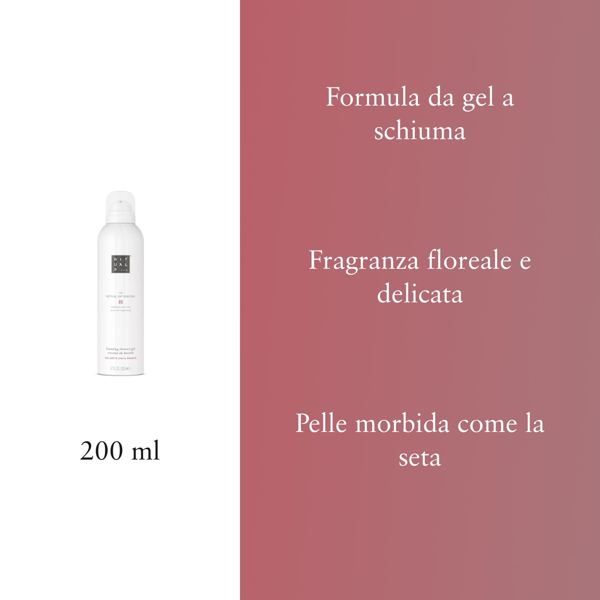 RITUALS creamy foam texture on hand illustrating rich lather and gentle cleansing