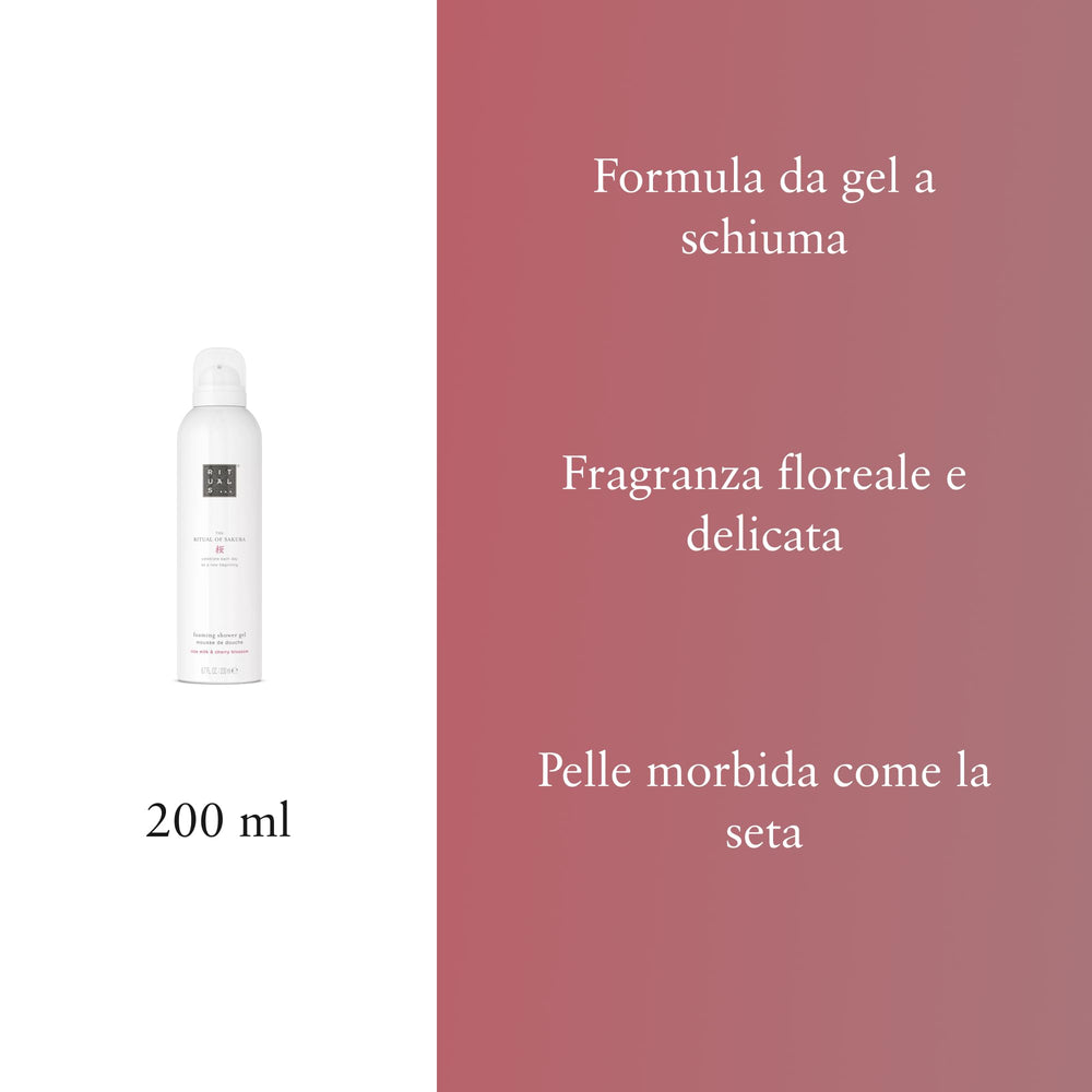 RITUALS creamy foam texture on hand illustrating rich lather and gentle cleansing