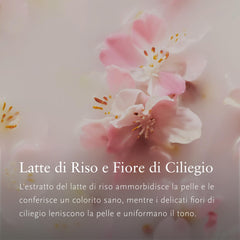 RITUALS rice milk and cherry blossom composition highlighting natural-inspired moisturizing benefit