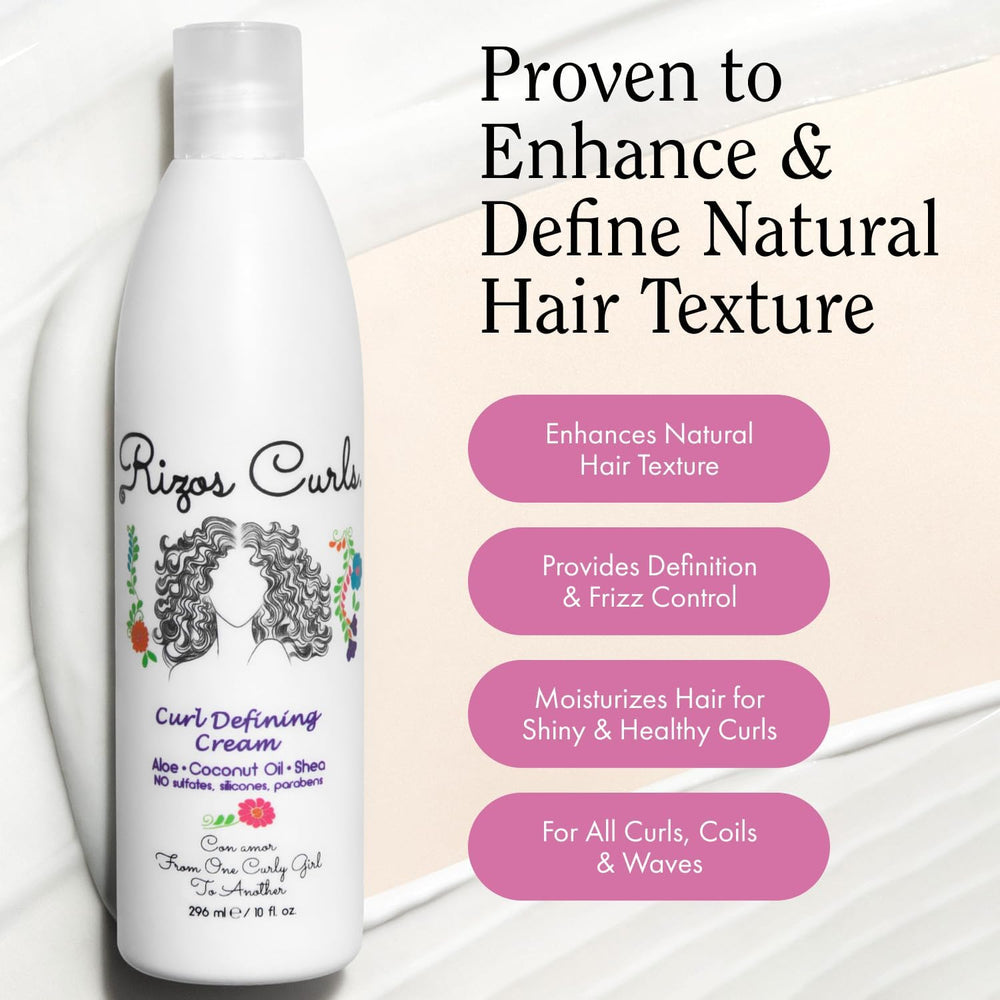 Rizos Curls before and after comparison displaying improved curl definition and reduced frizz