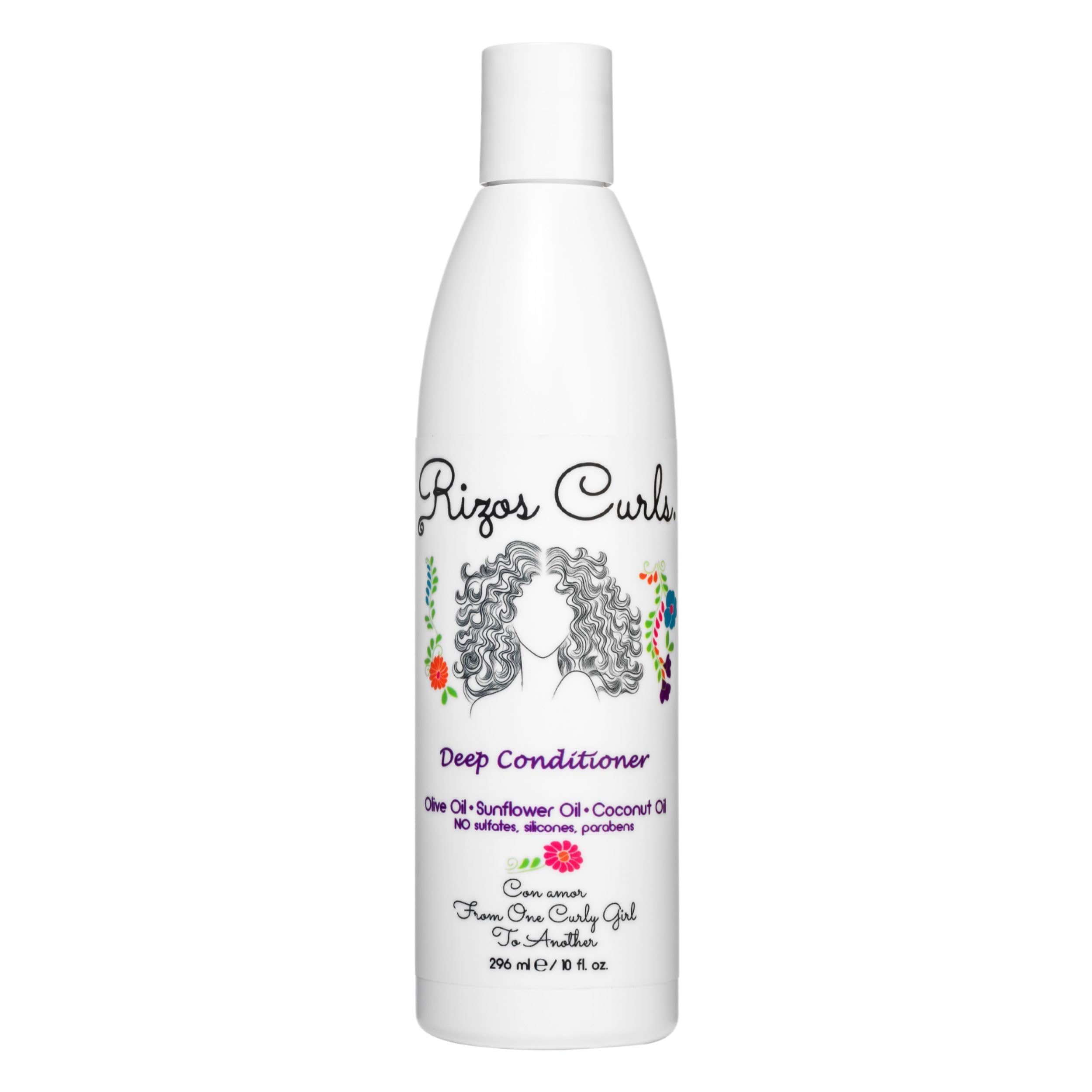 Rizos Curls jar front view showing product label and nourishing benefits