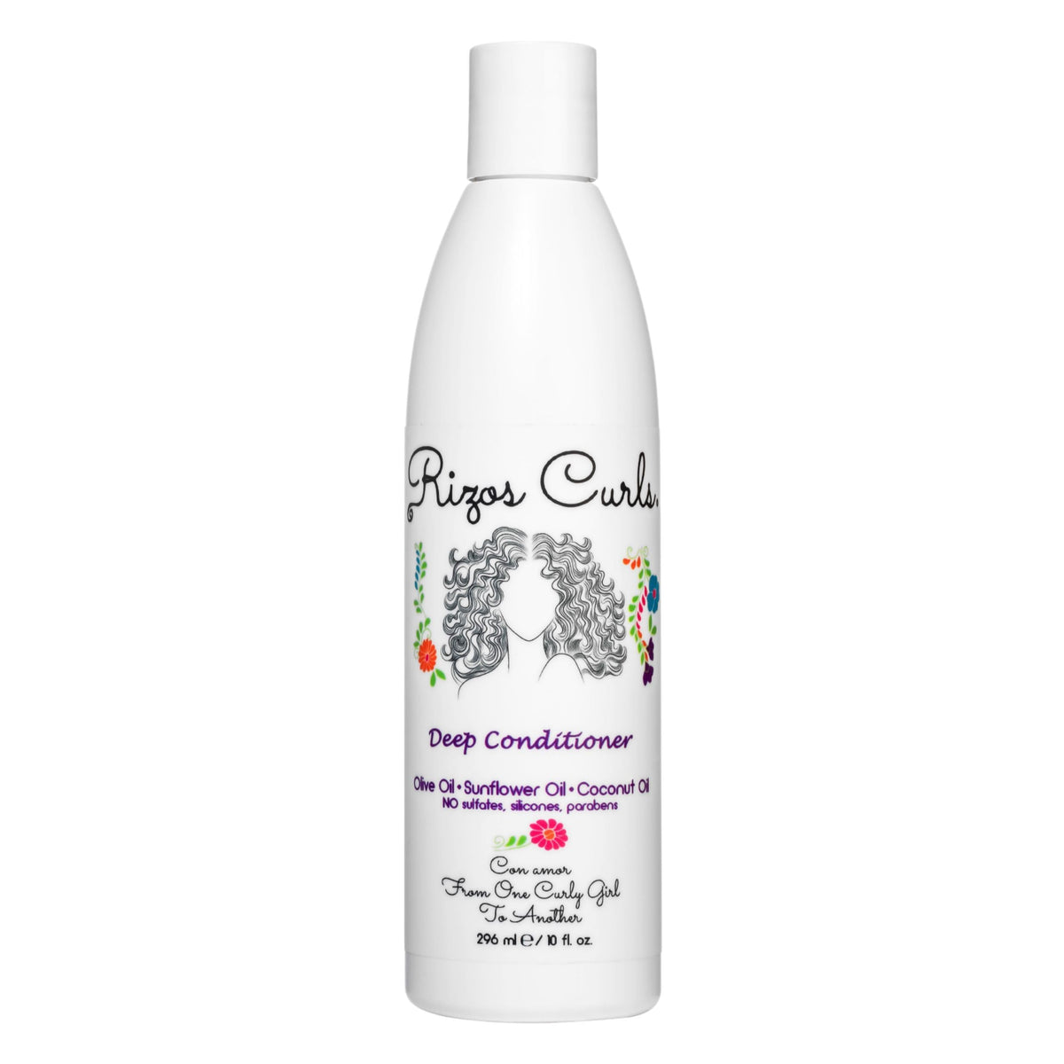 Rizos Curls jar front view showing product label and nourishing benefits