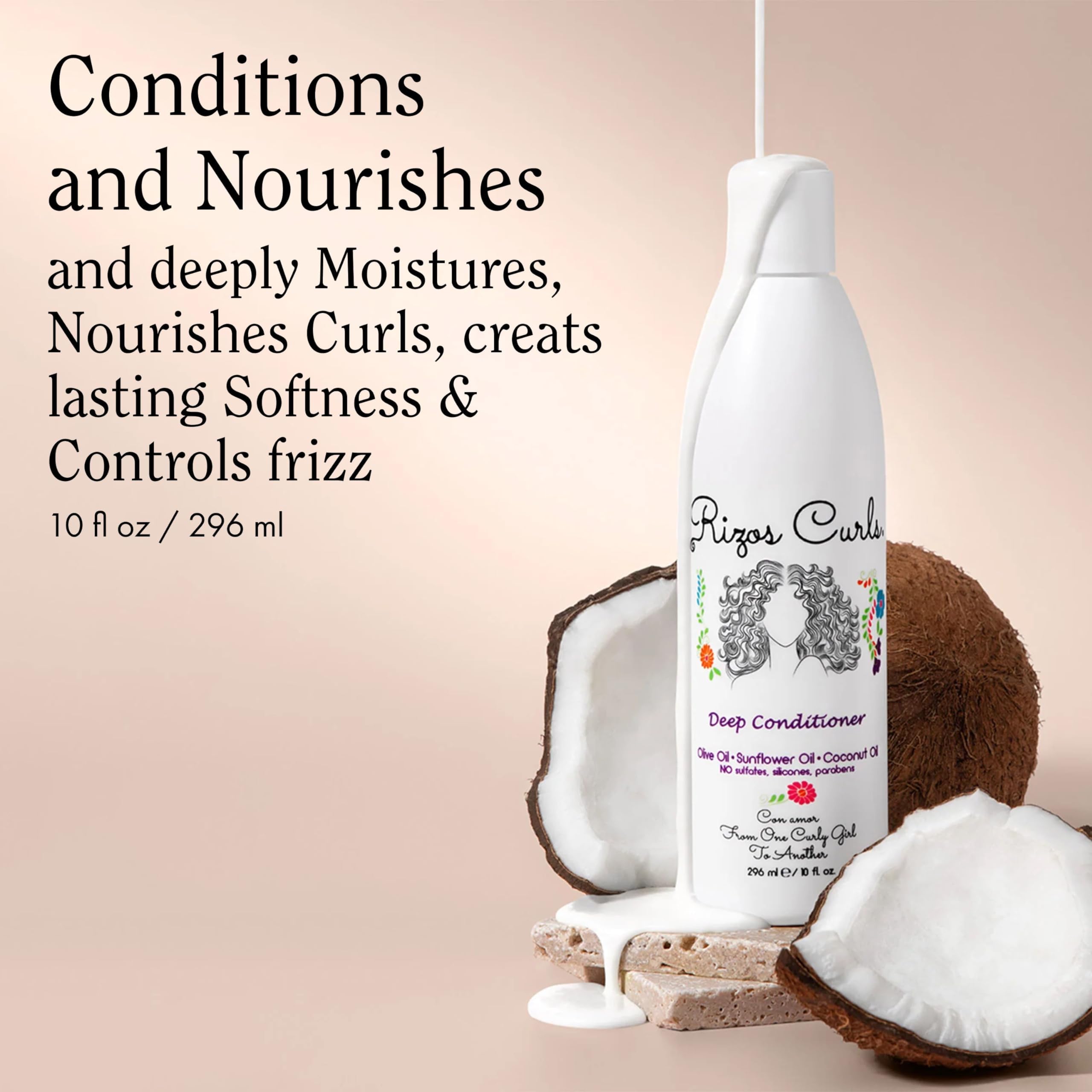 Rizos Curls open jar texture close-up highlighting creamy moisturizing texture
