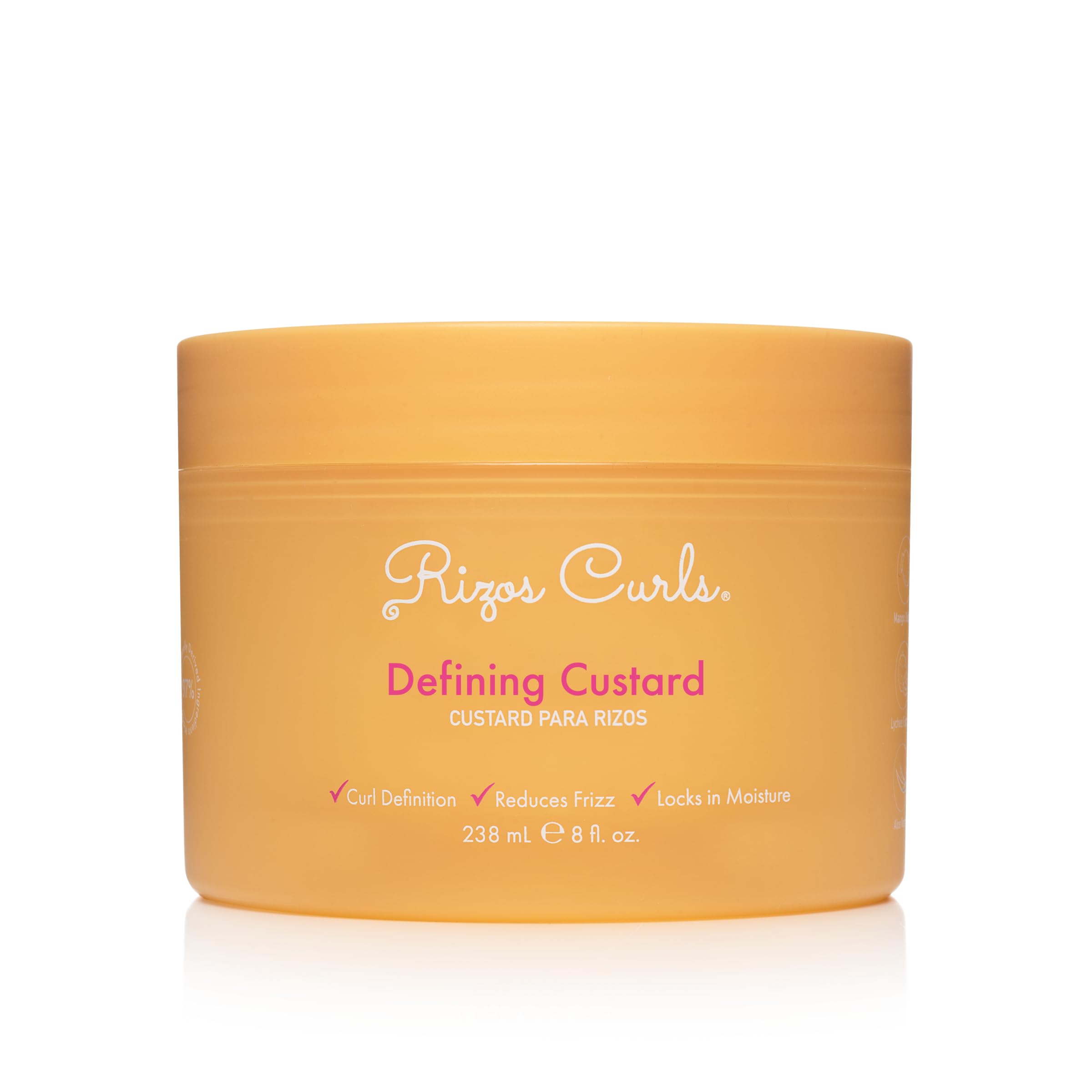 Rizos Curls jar front view showing label and compact styling benefit