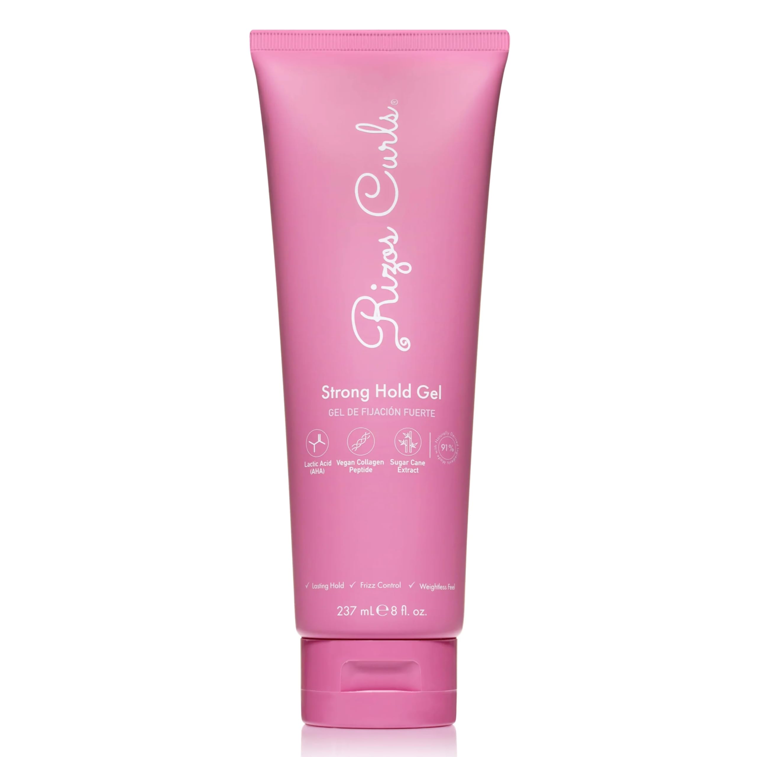 Rizos Curls front packaging 8oz showing product and benefits