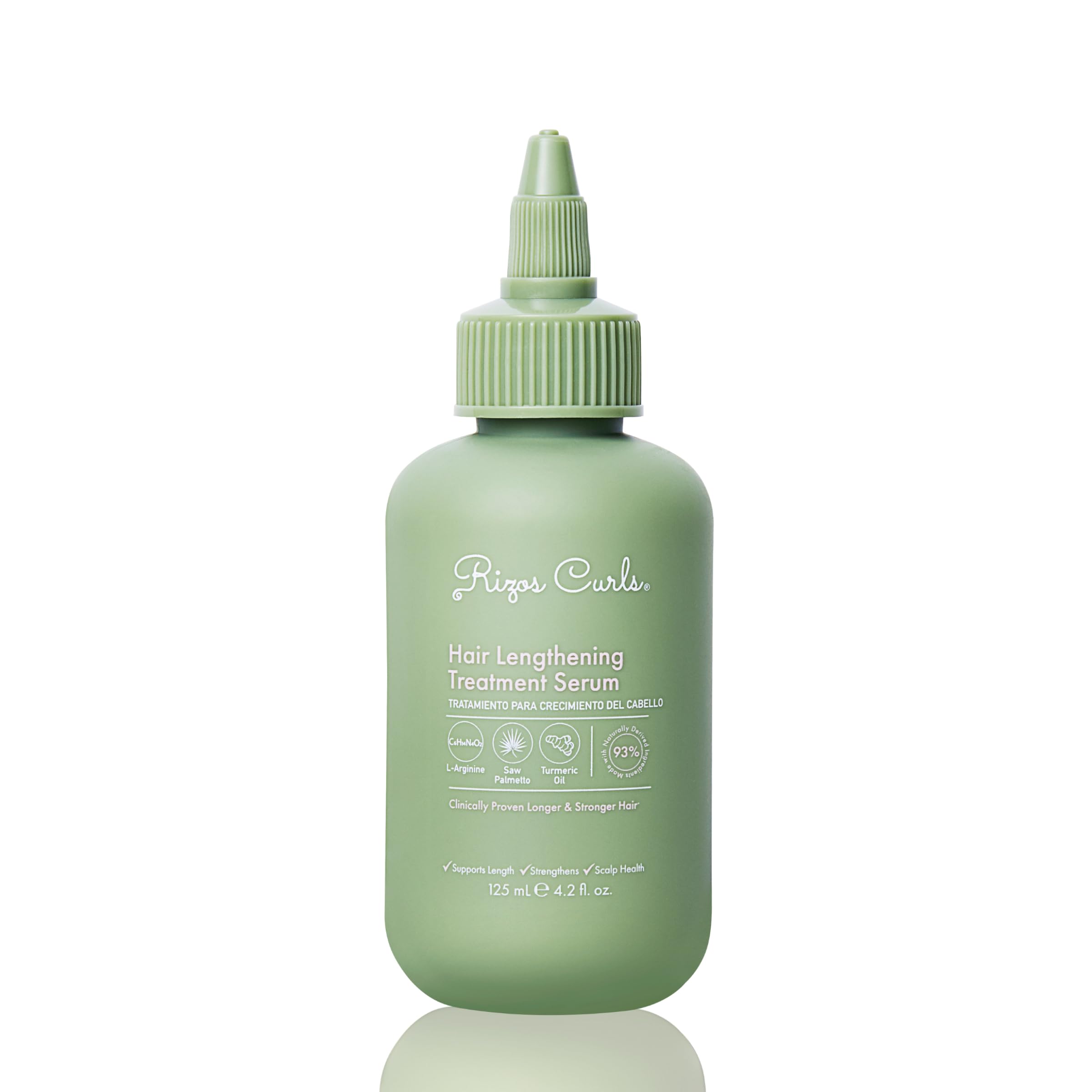 Rizos Curls front packaging showing bottle and benefits