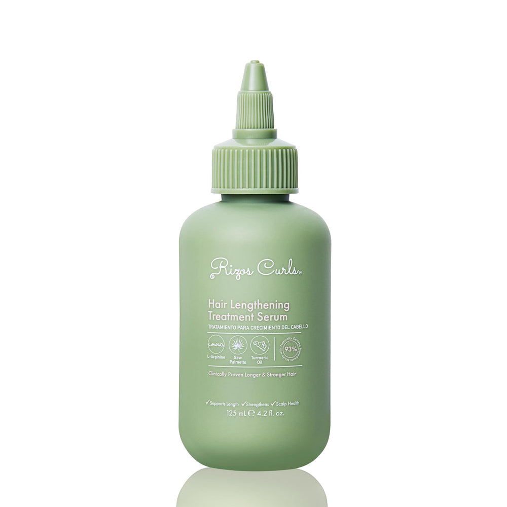 Rizos Curls front packaging showing bottle and benefits