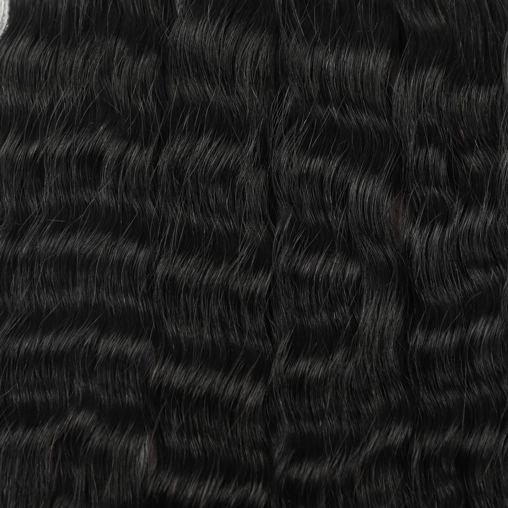 RLHAIR bundle on hand for scale showing 16 inch length and manageable pack size