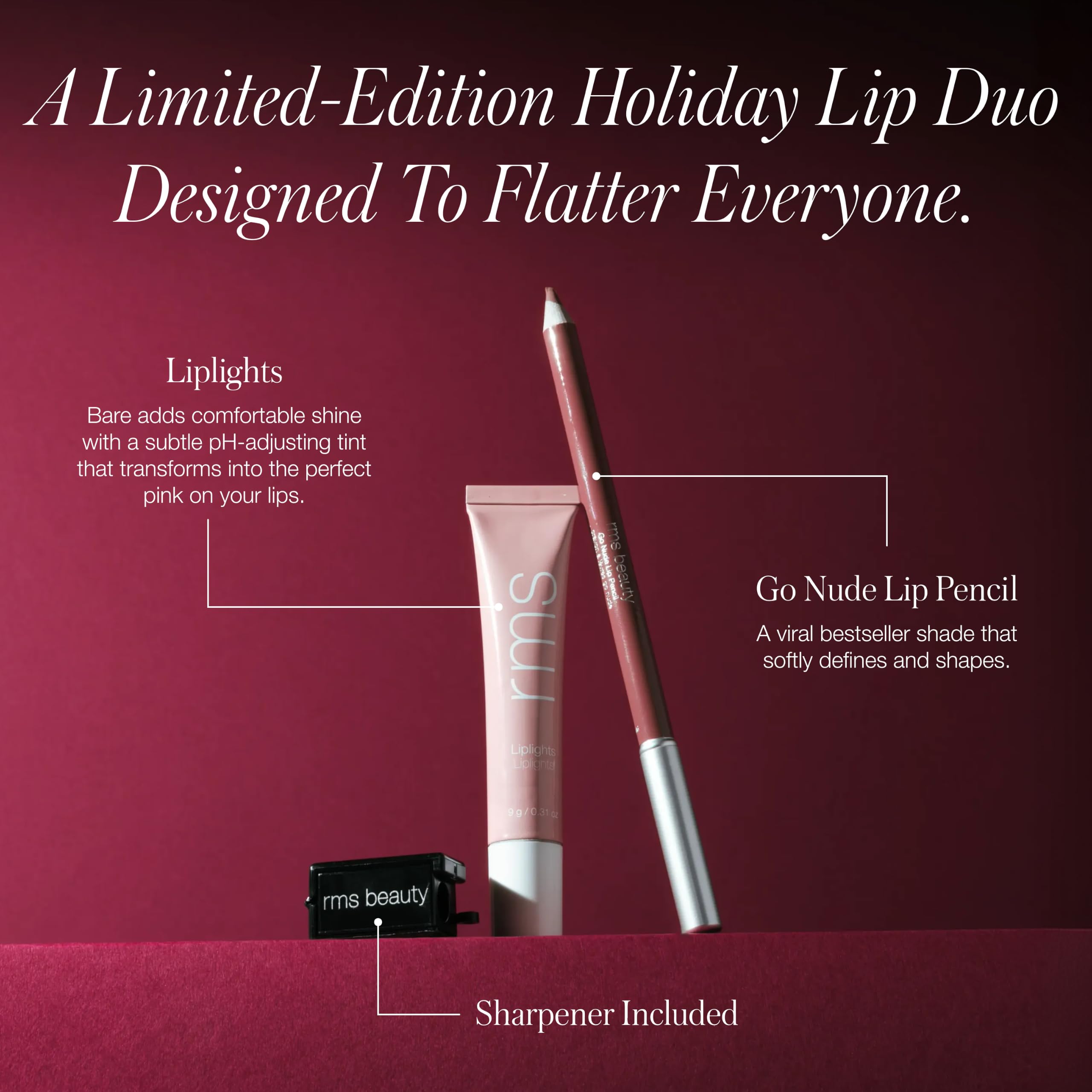 rms beauty Liplights Cream Lip Gloss open with doe-foot applicator for glossy hydration