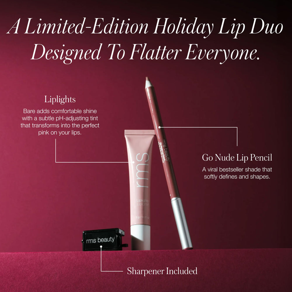 rms beauty Liplights Cream Lip Gloss open with doe-foot applicator for glossy hydration