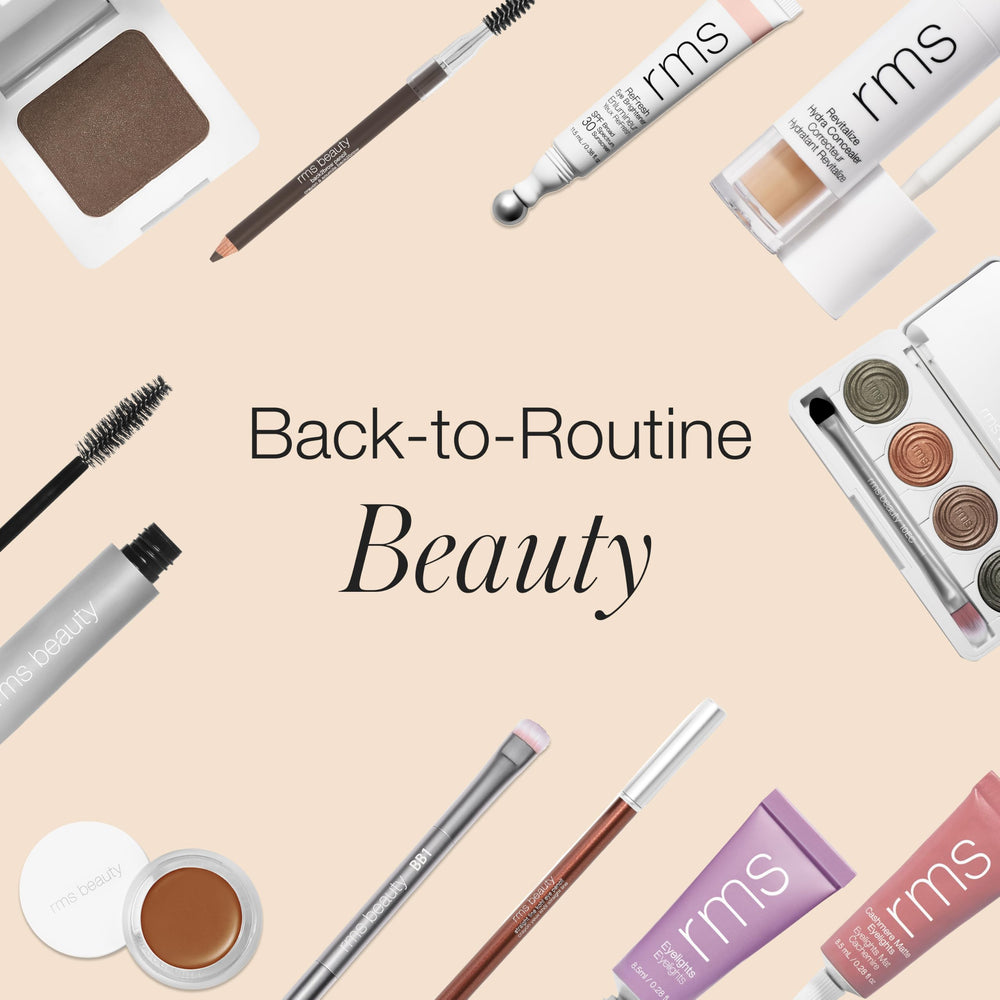 RMS Beauty packaging beside a coin for scale to show product size