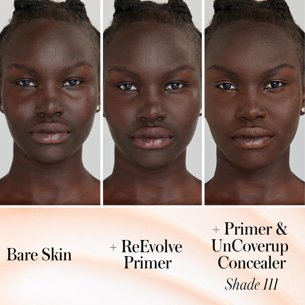 RMS Beauty primer next to coin to show compact one-ounce travel-friendly size