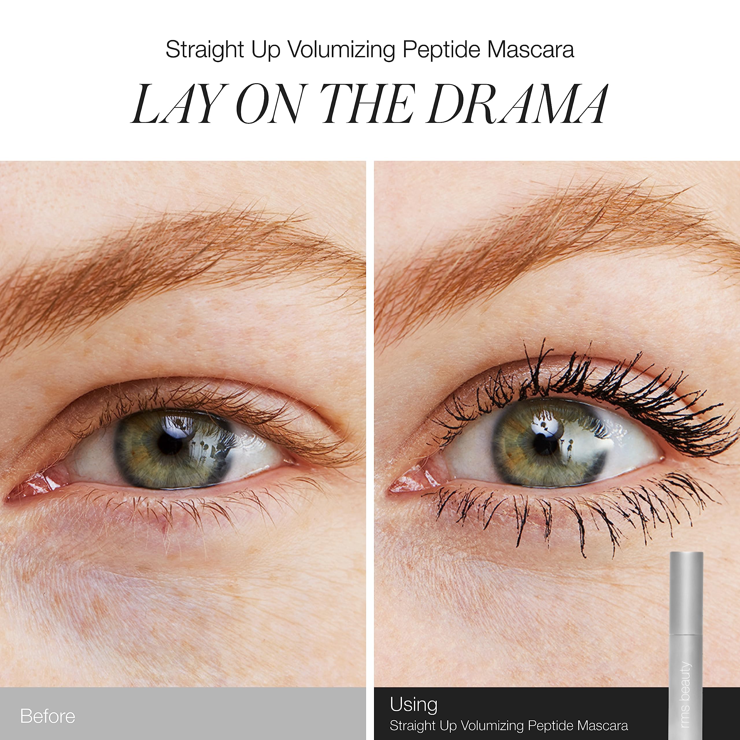 RMS Beauty tube open with wand out highlighting smooth product texture