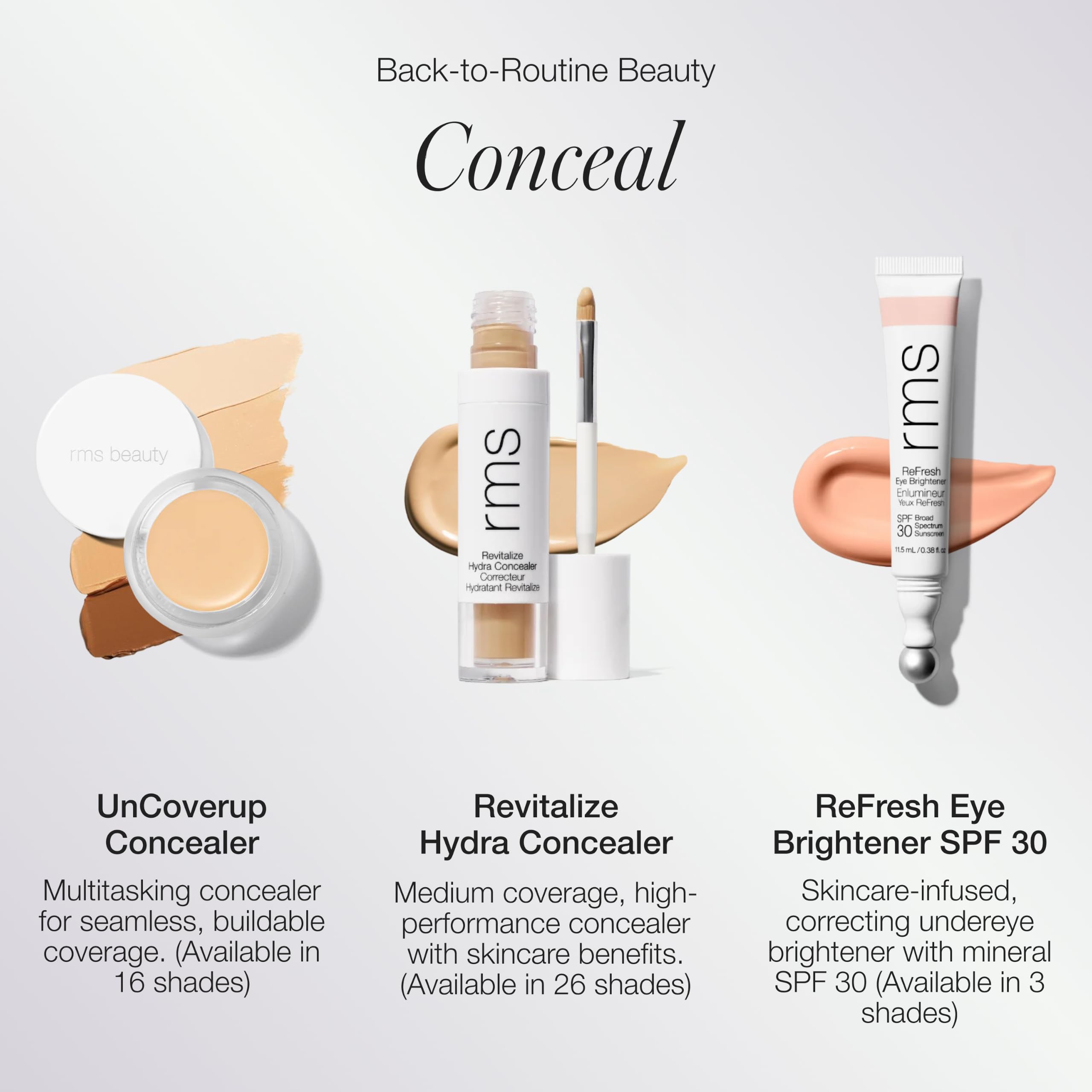 RMS Beauty UnCoverup packaging label close-up highlighting clean formula benefit