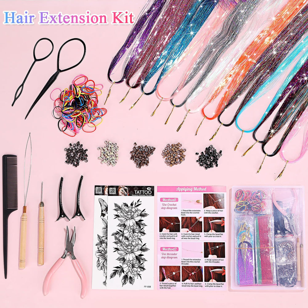 ROADPLUM long tinsel strands beside ruler showing 48-inch length for custom cuts