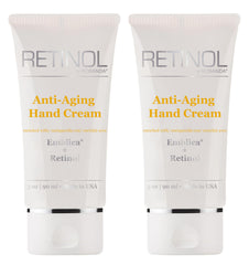 Robanda retinol hand cream front packaging showing tube and branding for quick identification and trust
