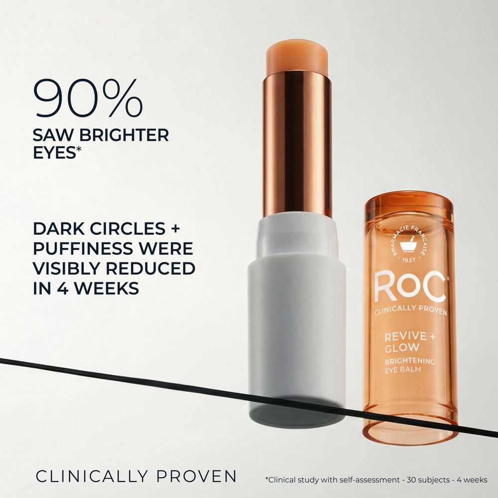 RoC balm held in hand to show size and travel-friendly convenience