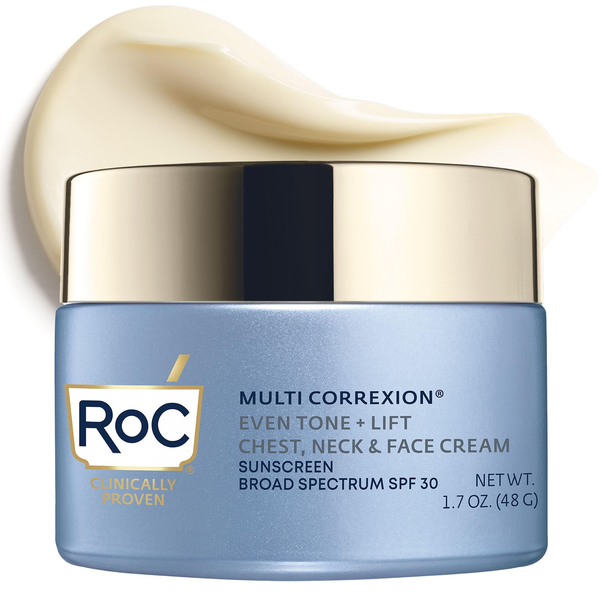 RoC front packaging shows SPF 30 and multi-correction benefits for daytime protection