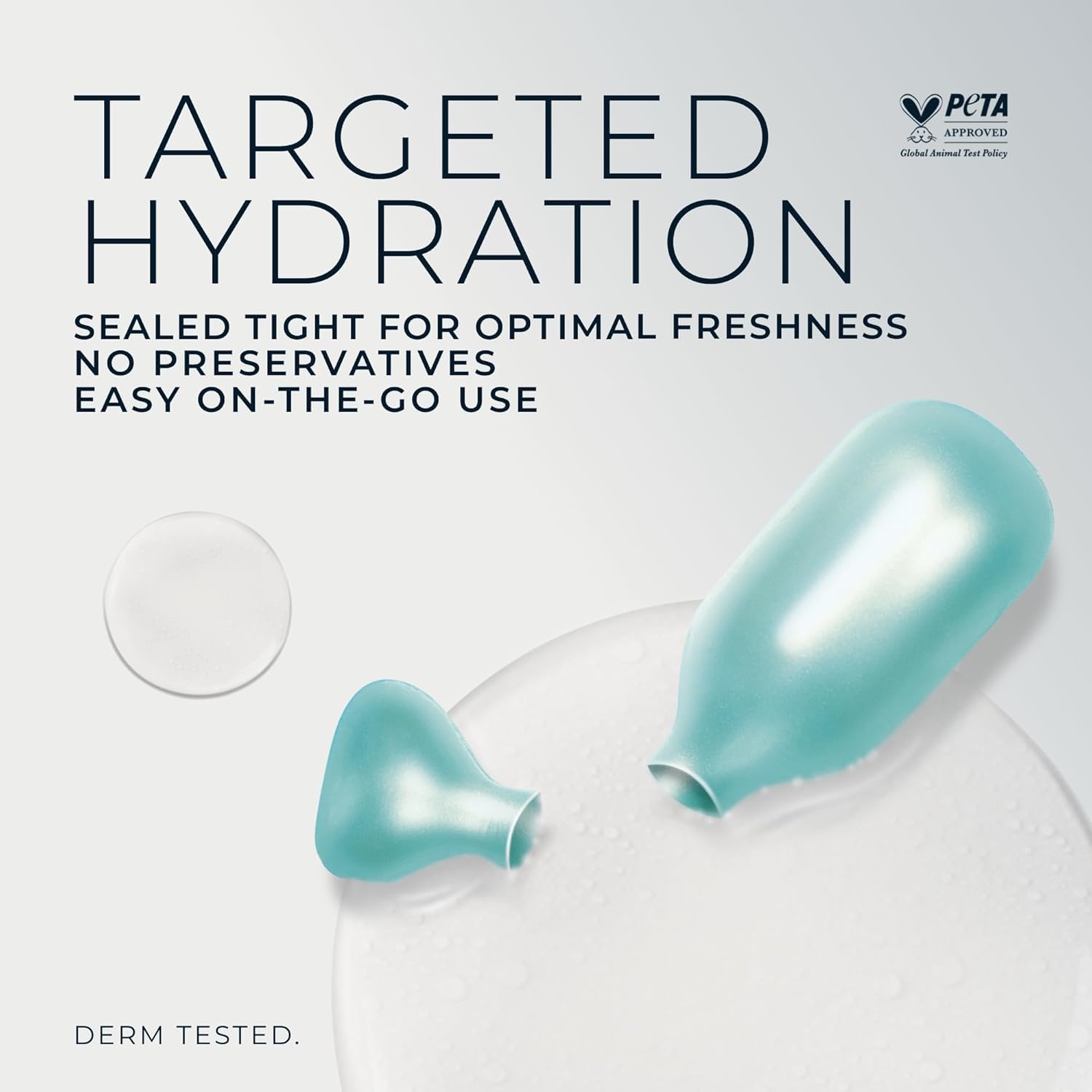RoC graphic of hyaluronic molecule conveying concentrated hydration technology benefit