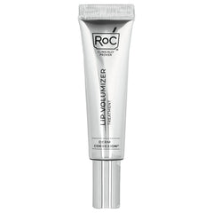 RoC lip volumizer front packaging showing product tube and brand for quick identification and trust