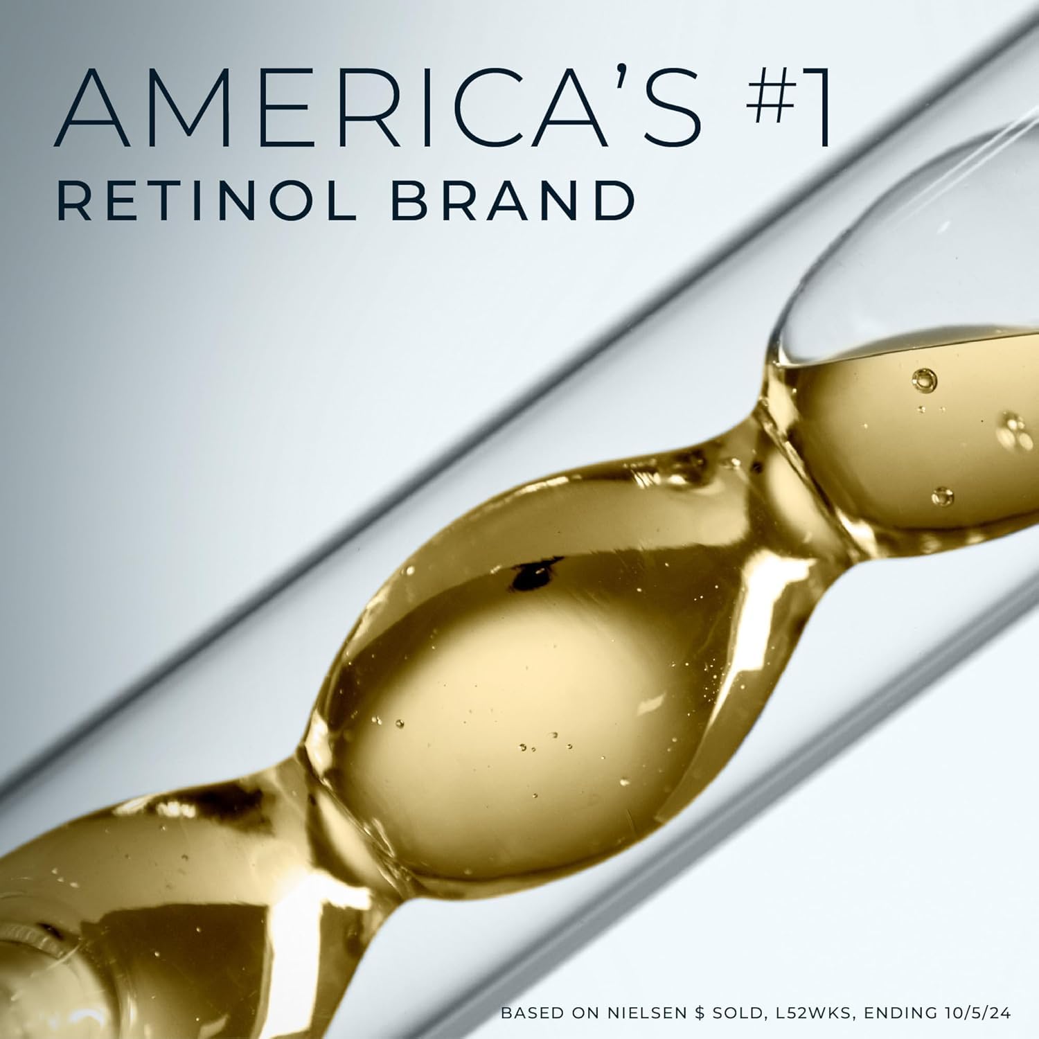 RoC product label close-up listing retinol and hyaluronic acid benefits