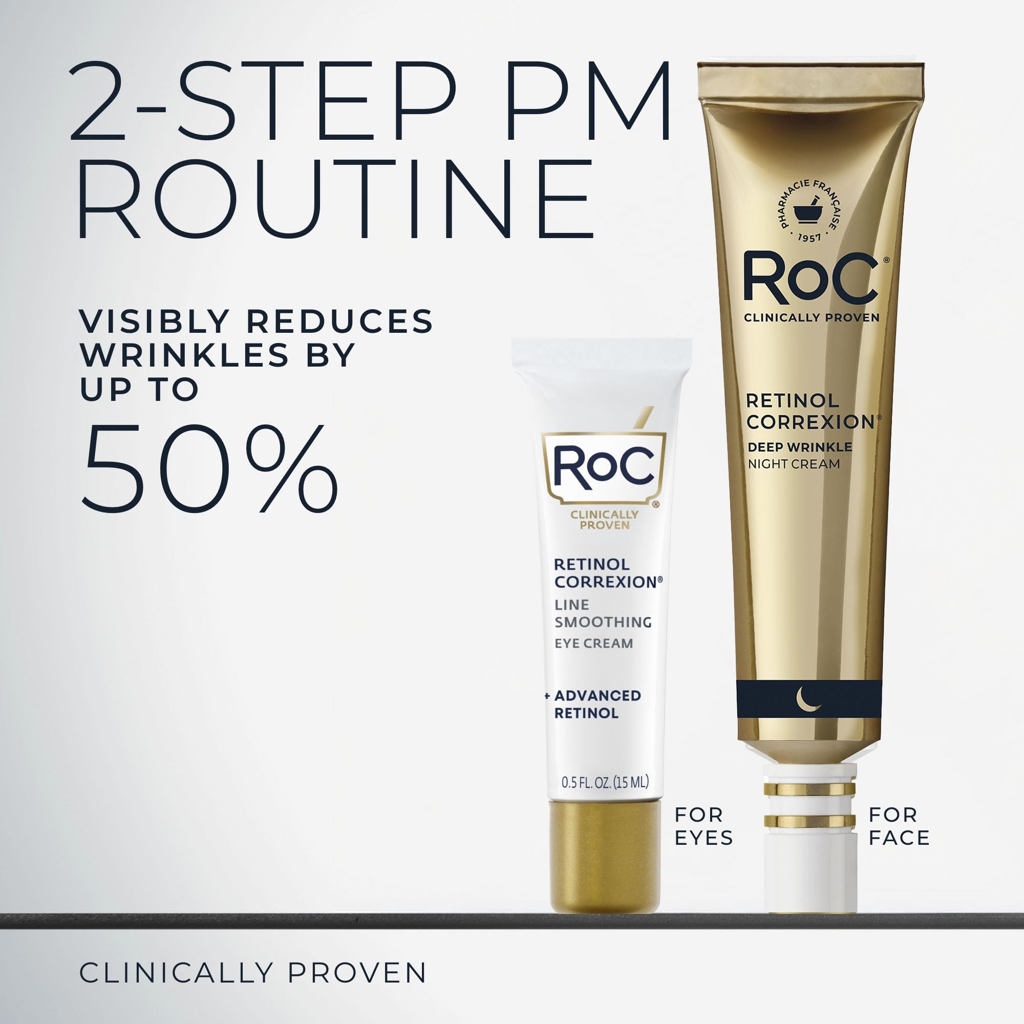 RoC night cream texture close-up showing lightweight moisturizing finish