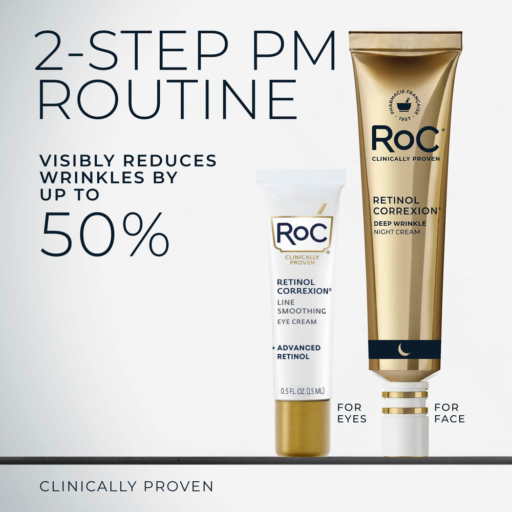 RoC night cream texture close-up showing lightweight moisturizing finish