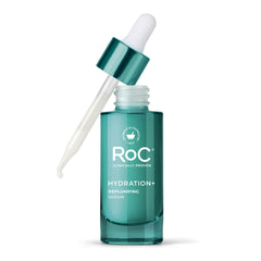 RoC front bottle view showing sleek serum packaging and immediate hydration benefit