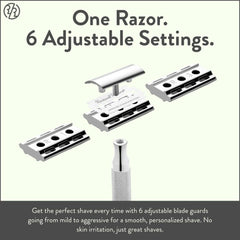 ROCKWELL RAZORS adjustment dial detail demonstrating customizable shave settings