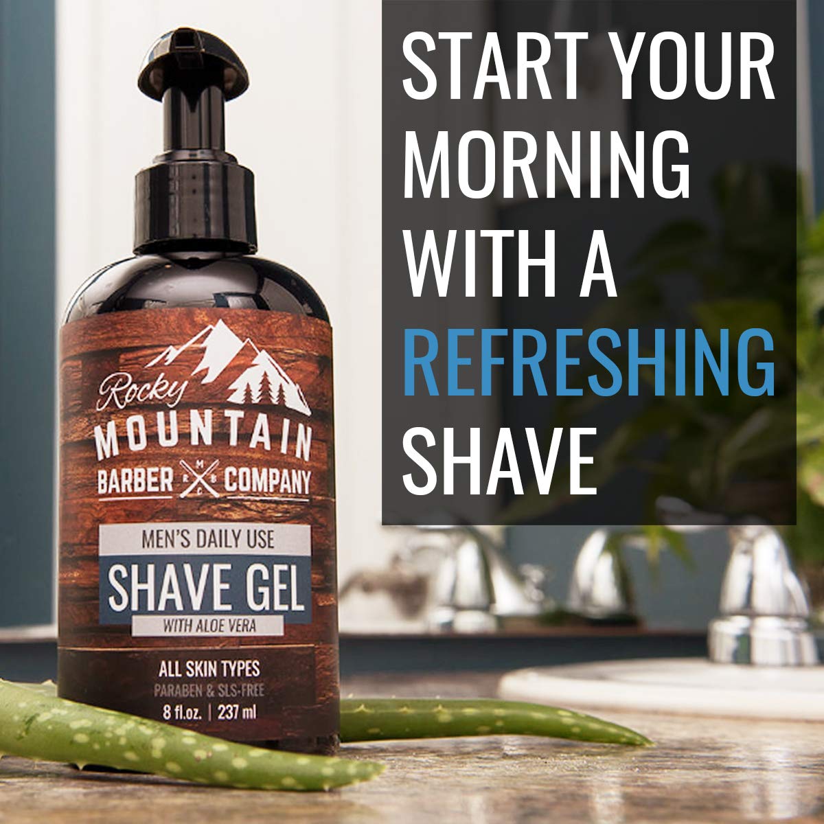 Rocky Mountain Barber Company gel rinsing under water showing easy cleanup and no residue