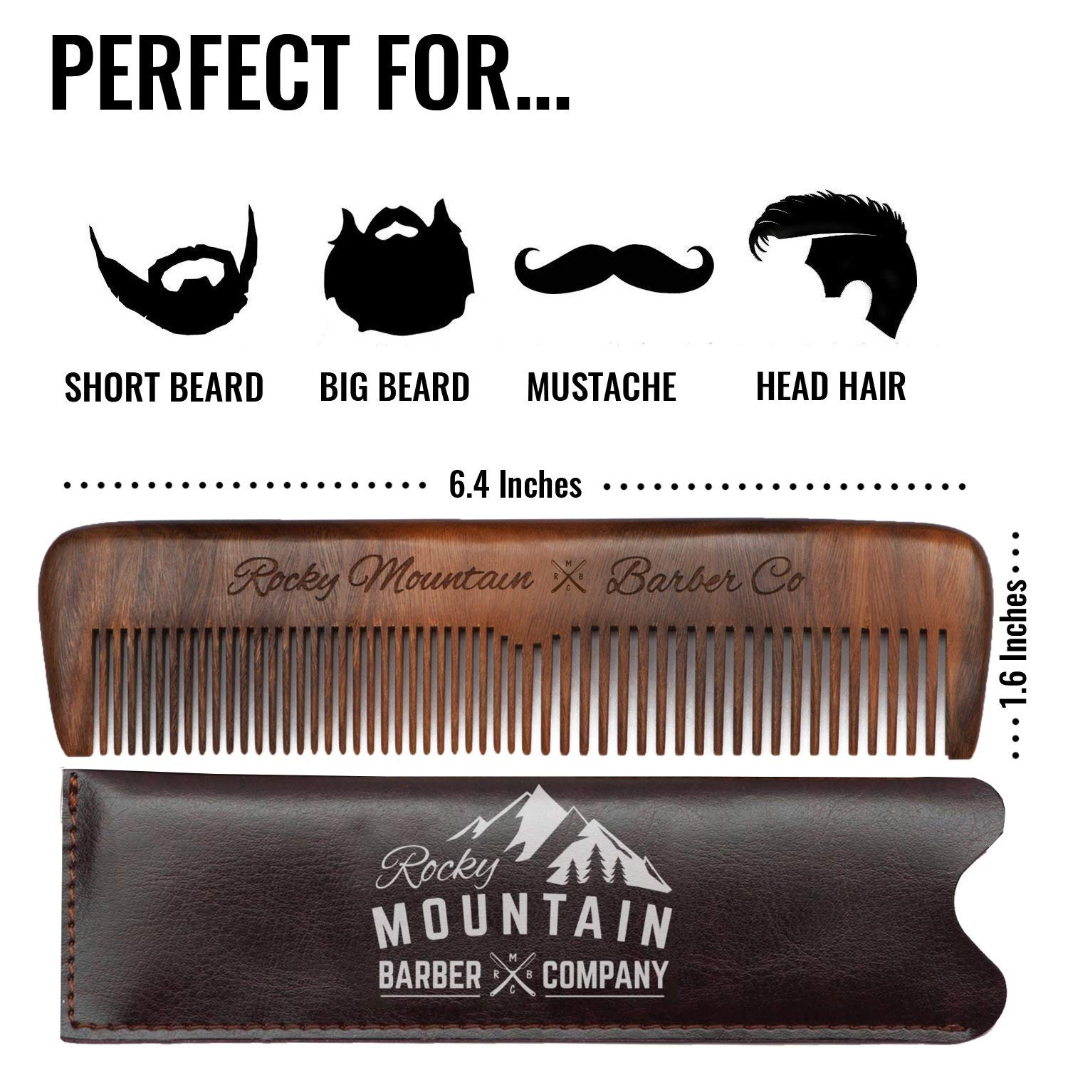 Rocky Mountain Barber Company fine teeth detail for smoothing and light-control benefits