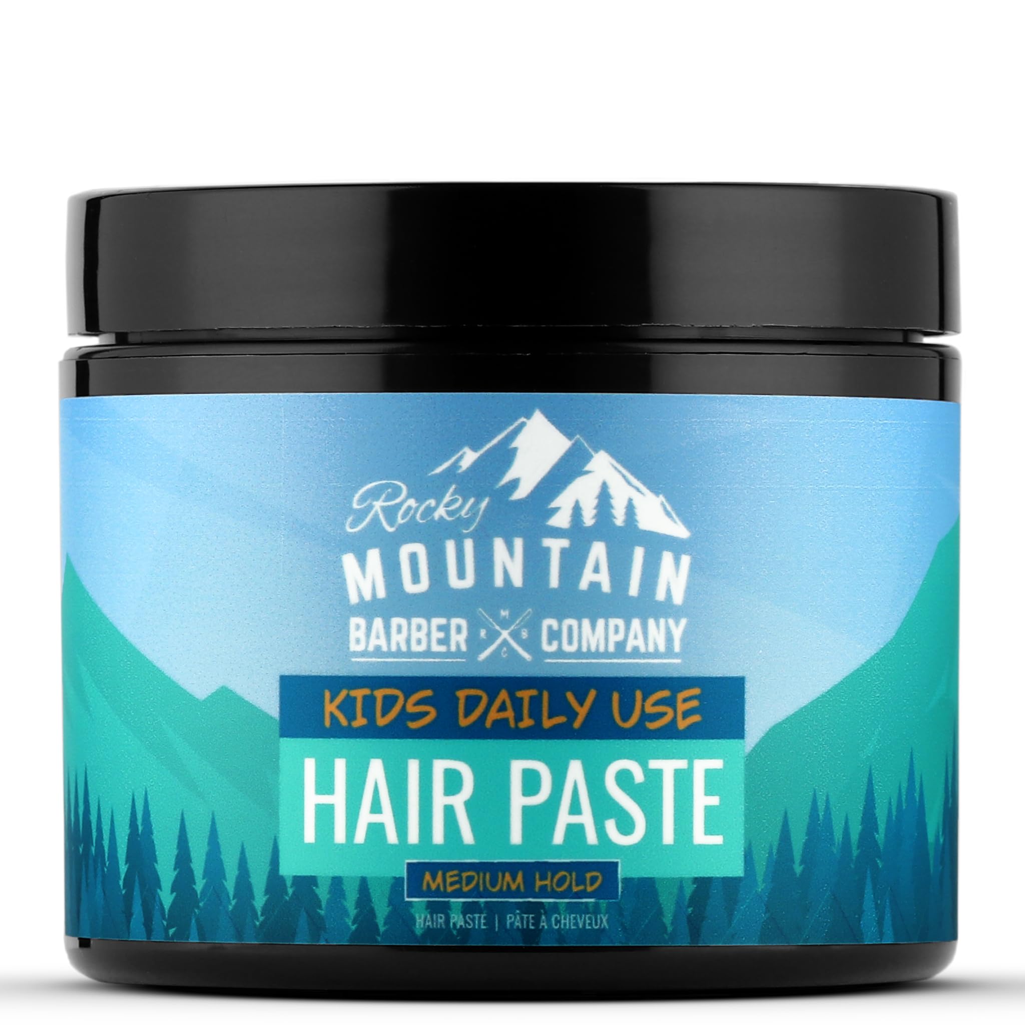 Rocky Mountain Barber Company tub front view showing label and 4 oz size benefit