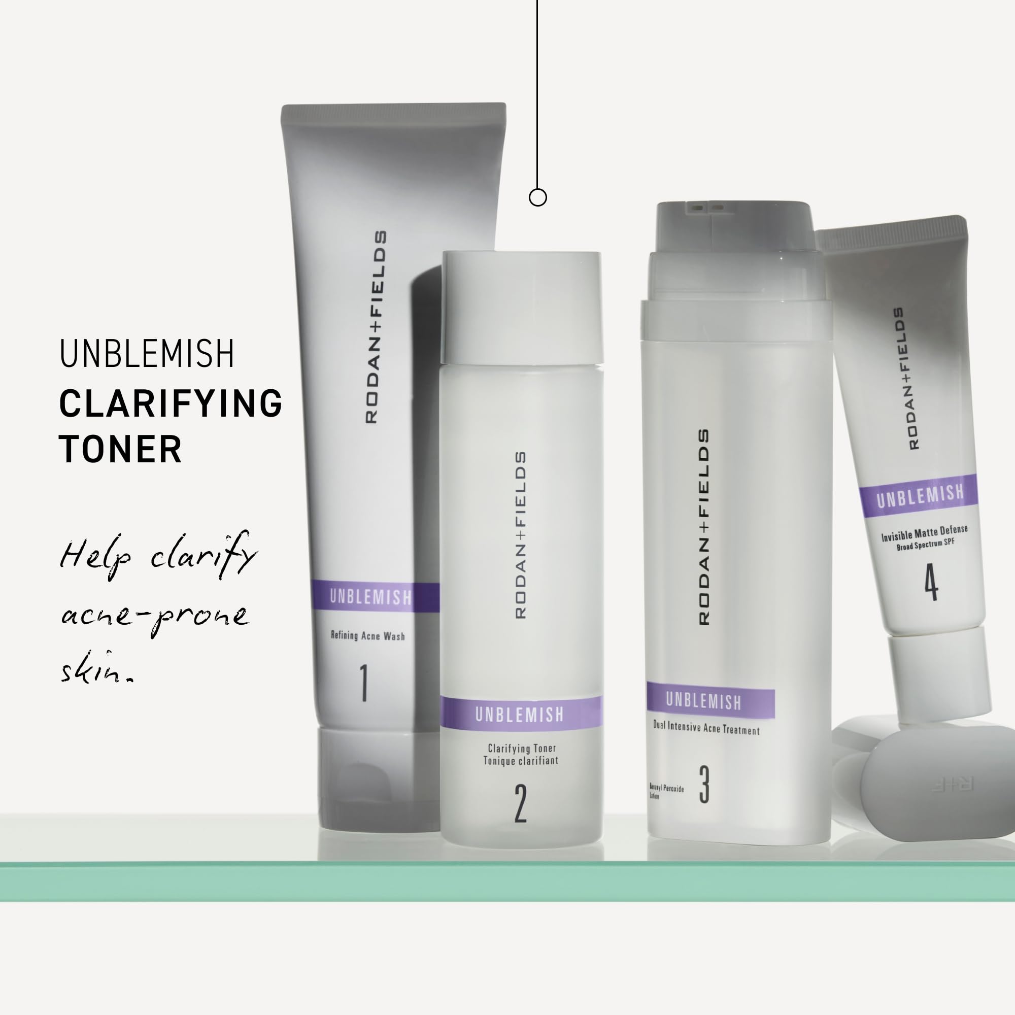 RODAN + FIELDS toner pouring texture demonstrating lightweight hydration