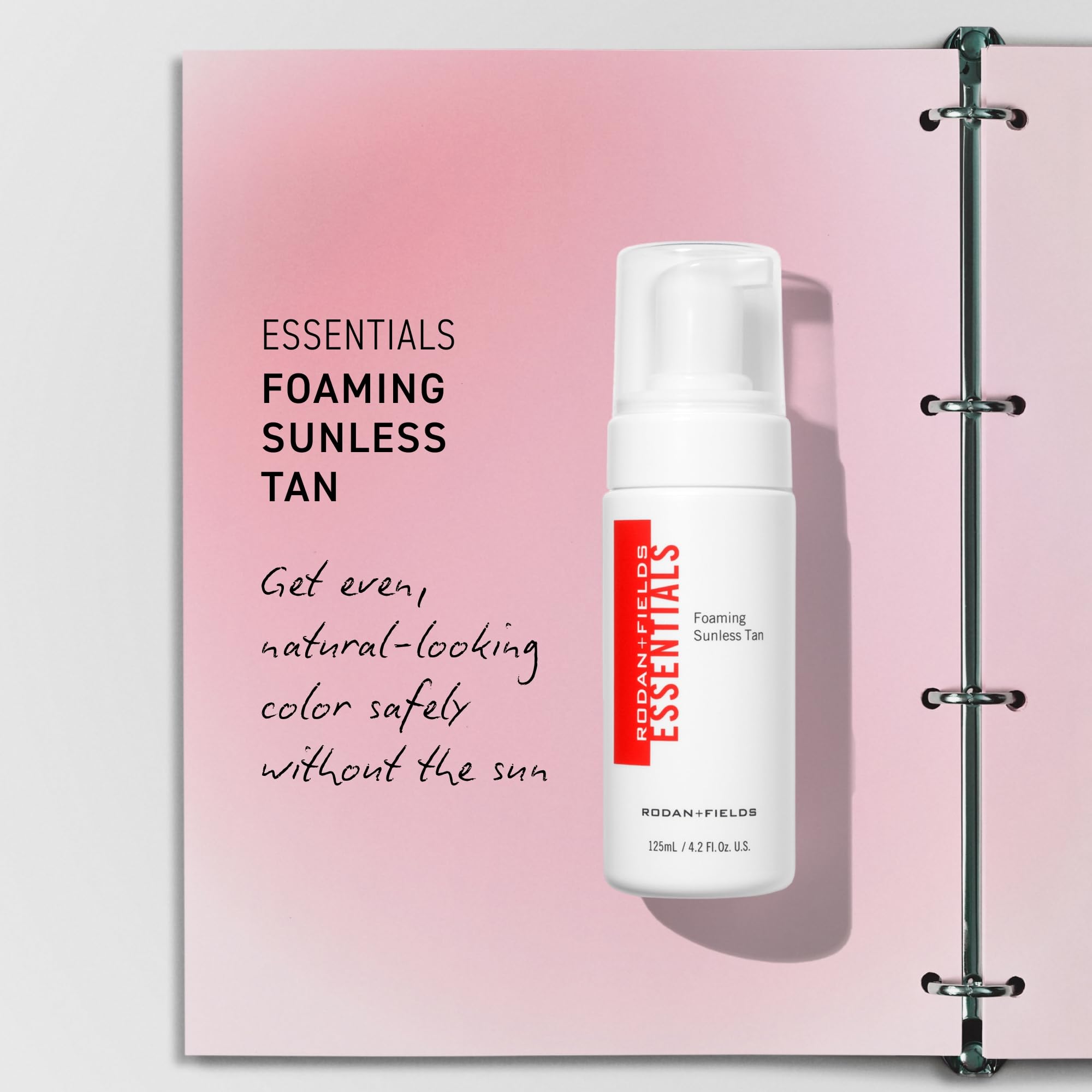 Rodan + Fields foam dispensing from pump for quick-drying application benefit