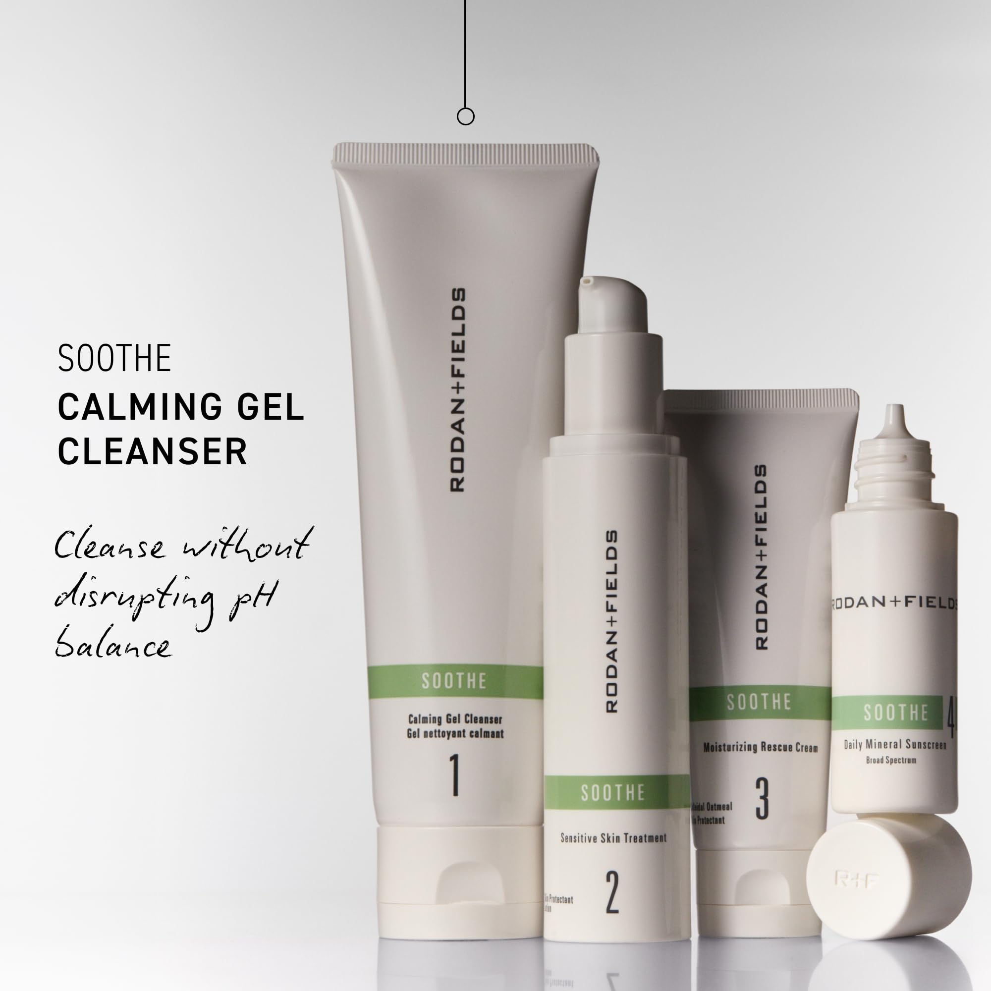RODAN + FIELDS soothing gel texture close-up for hydrating feel