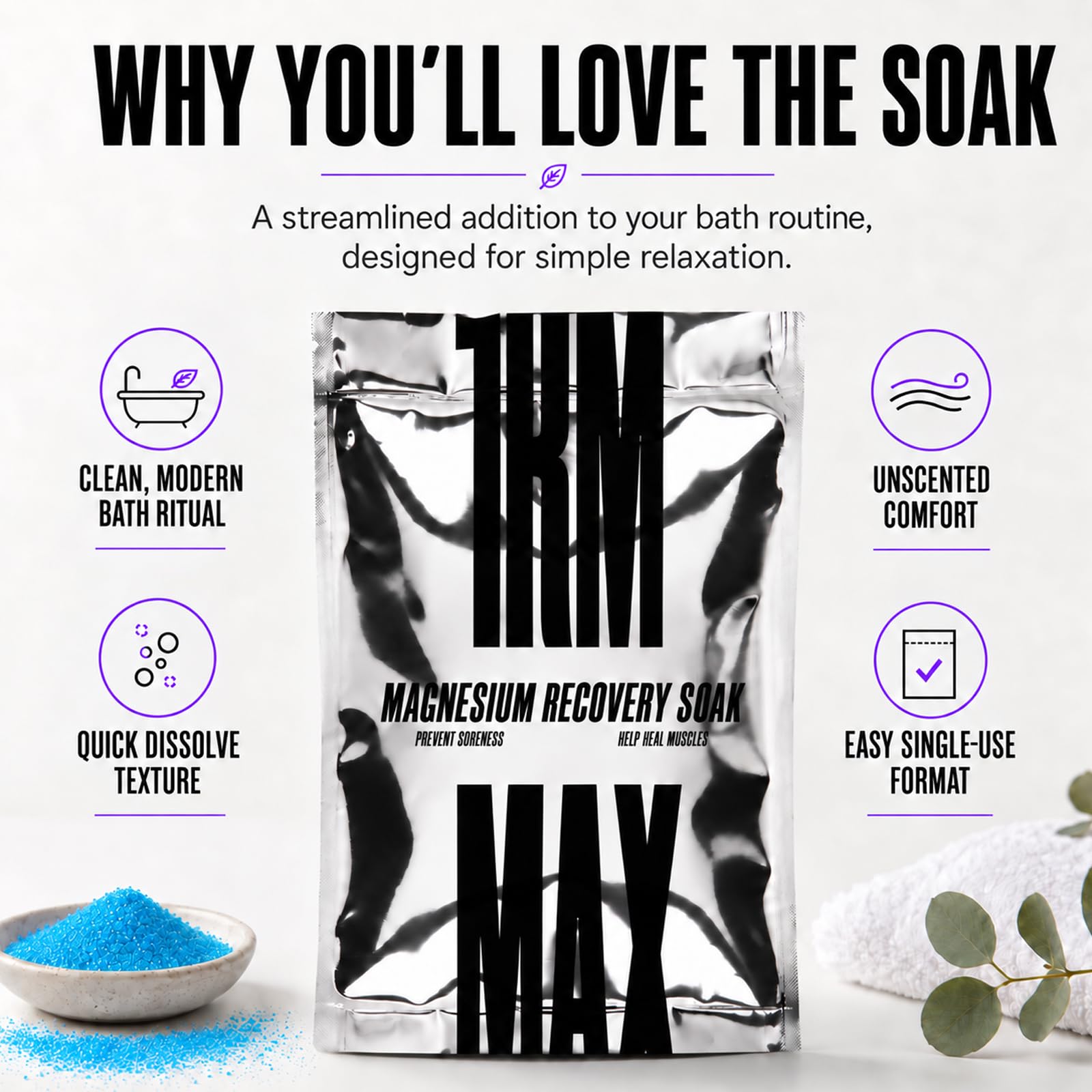 Roilois bath in use lifestyle scene showing a calming tub setup for better relaxation